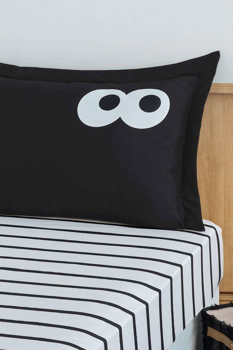L'essentiel linge de maison Juego de Sábanas Funny Cizgili - Negro L'essentiel linge de maison Juego de Sábanas Funny Cizgili - Negro
